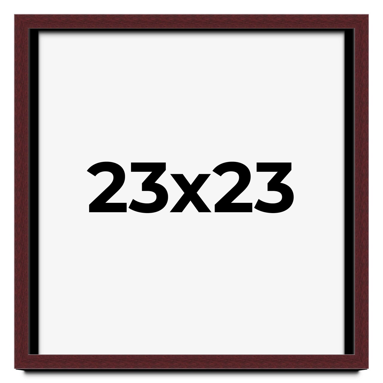 Square Shadow Box 1.5" Depth Brown Picture Frame - UV Acrylic, Backing, Hanging Hardware